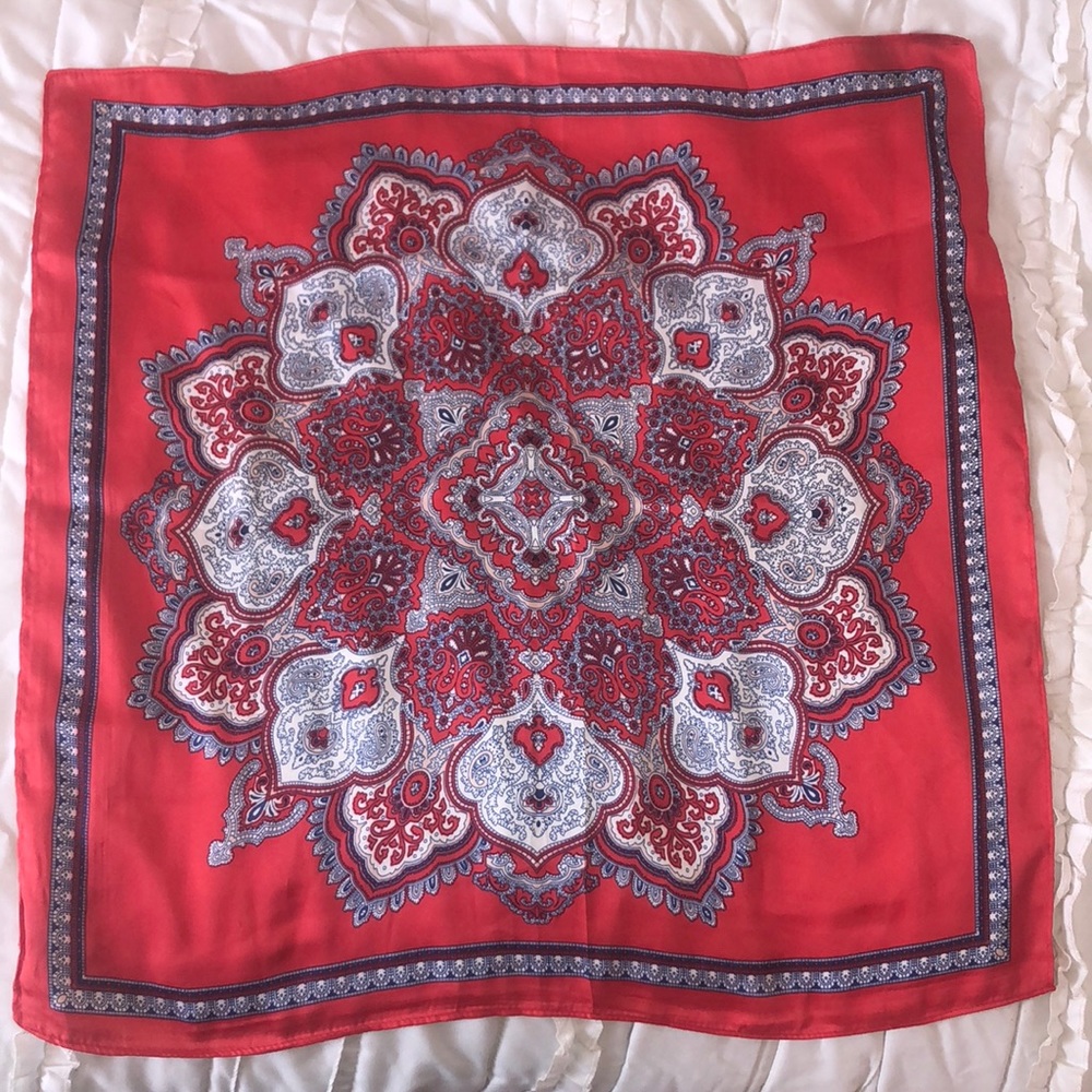 Bright red neck tie/scarf